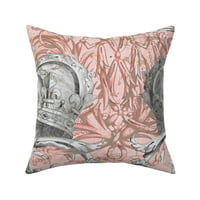 Toile Chinoiserie Asian Royal Throw Pillow Cover w Optional Insert by Roostery